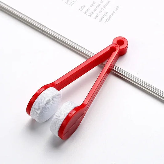 Dual-Sided Microfiber Glasses Cleaning Brush